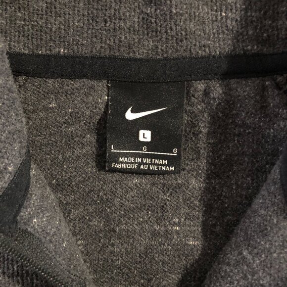 Nike Sweatshirt Womens L Heather Gray Fleece Thermafit ¼ Zip Mock-Neck Pullover - Picture 6 of 8